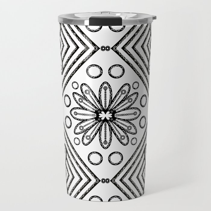 Doodled Tile Travel Mug