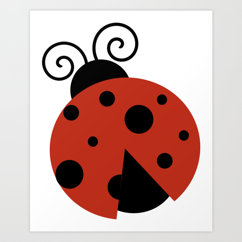 Wallpaper Ladybug Ladybird Lady Beetle Red Black Art Print By Sitnica For Android Free