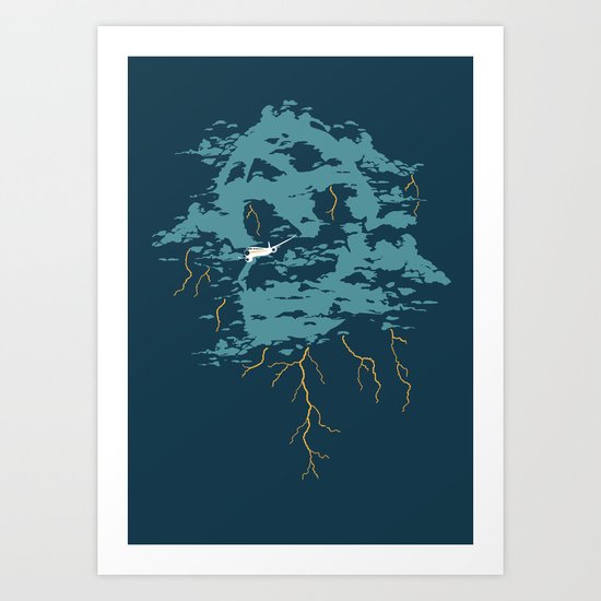 Dark cloud storm Art Print