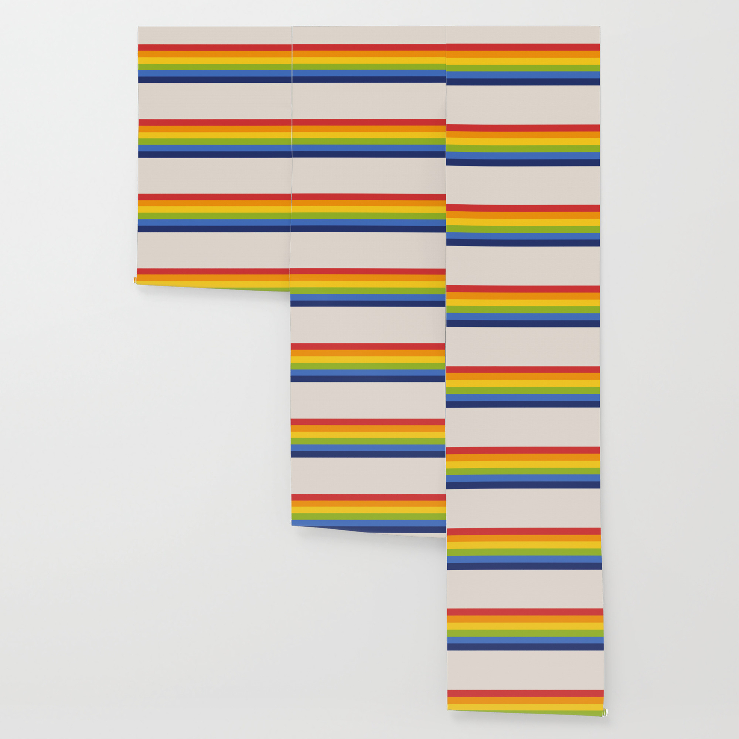 Retro Rainbow Stripe Wallpaper By Bluebanana Society6