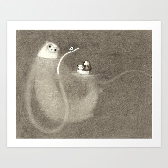 Out at Sea Art Print