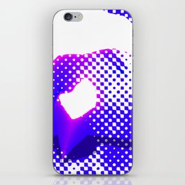 blue pink pattern design iPhone Skin