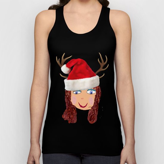 Gold Christmas | Kids Painting | Christmas Spirit Unisex Tank Top