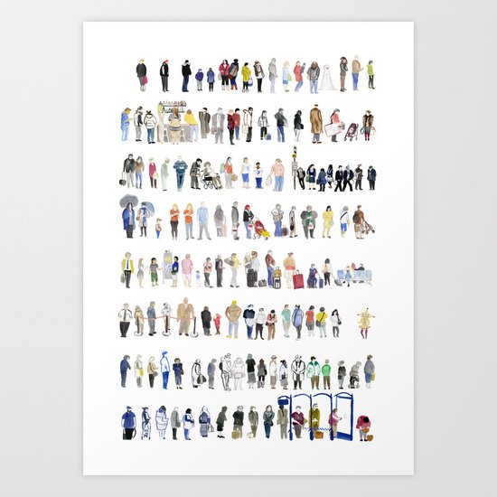 Major Queuing Art Print