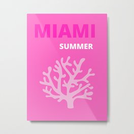Miami Preppy art print  Metal Print