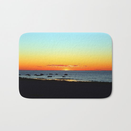 Traditional Seaside Sunset Bath Mat