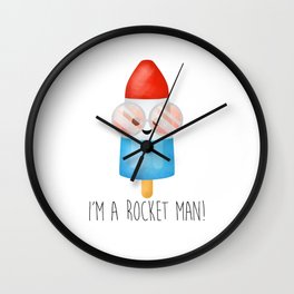 I'm A Rocket Man! - Popsicle Wall Clock