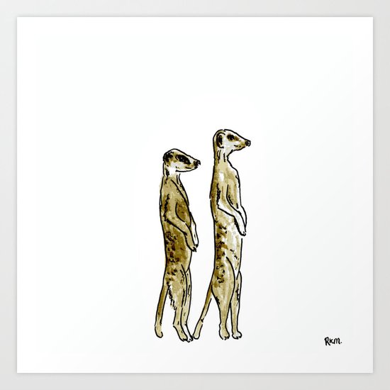 Meerkats Art Print
