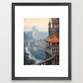 Castle Balcony Framed Art Print
