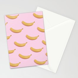 Healthy yellow banana pattern Stationery Card