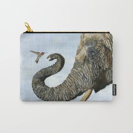 Elephant Cyril And Hummingbird Ayre Carry-All Pouch