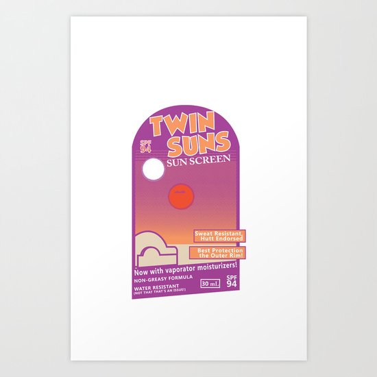 Twin Suns - Sun Screen Art Print