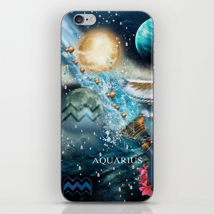 Aquarius, The Waterbearer iPhone Skin