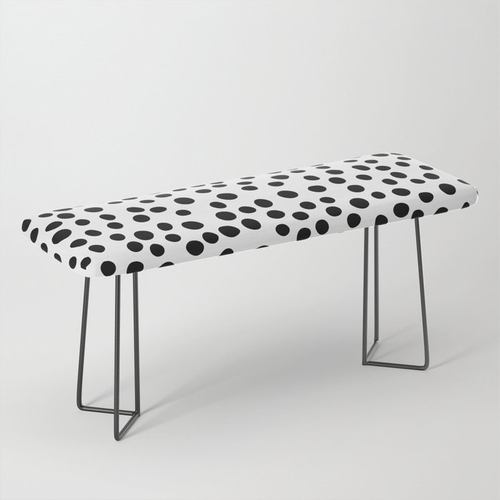 Dalmatian Spots Black and White Modern Print Bench
