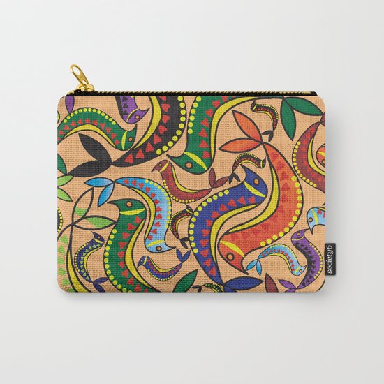 color bird pattern Carry-All Pouch