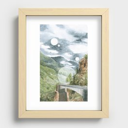 Mountain Bridges Recessed Framed Print