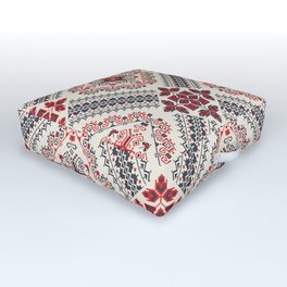 Romanian traditional pattern Outdoor Floor Cushion | Stylization, Repeat, Element, European, Romanianpattern, Moldavian, Vector, Embroidered, Romania, Classical 