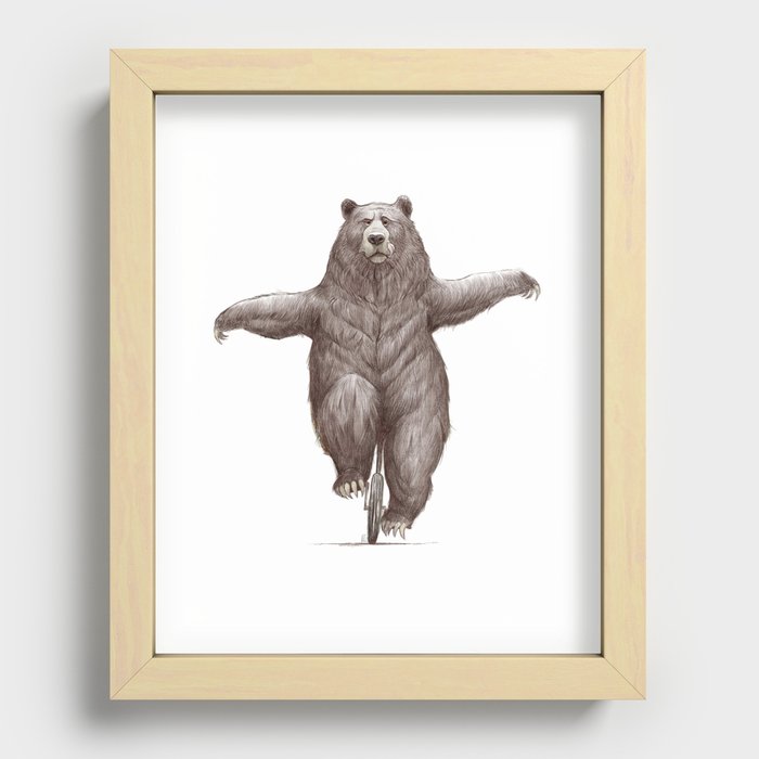 Balanced Bear Recessed Framed Print