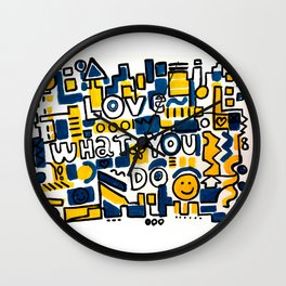 Fun LOVE and colorful art BED COMFORTER or Shower Curtain Wall Clock