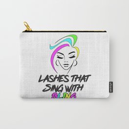 eyelashes cute "Lashes that sing with bling" Carry-All Pouch