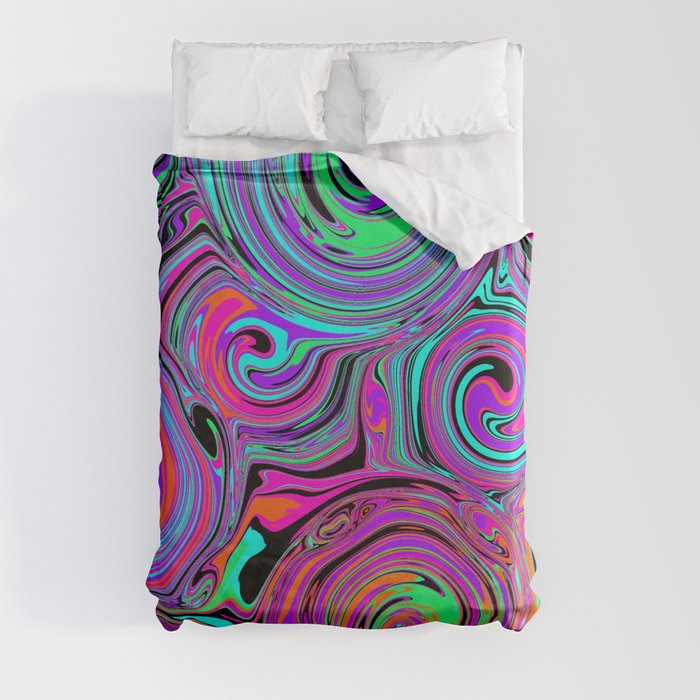 Trippy Psychedelic Swirls Duvet Cover