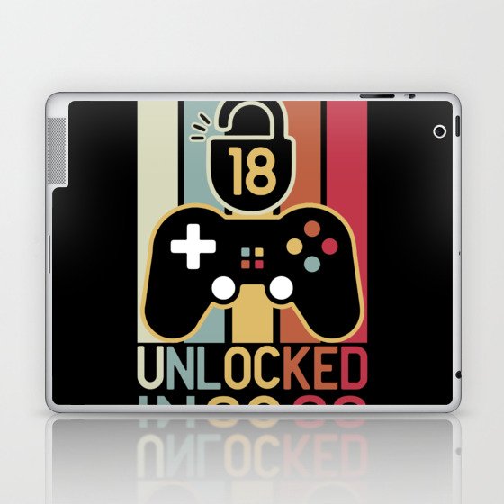 Level 18 unlocked in 2022 18th birthday gamer gift Laptop & iPad Skin