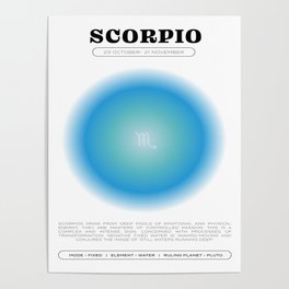 Scorpio Zodiac Aura Print Poster