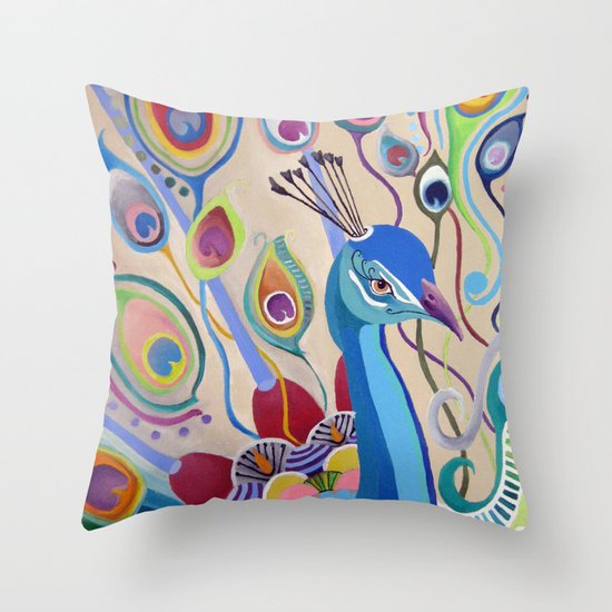 Peacock Throw Pillow