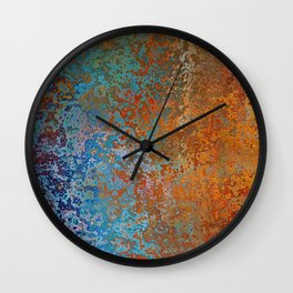 Vintage Rust, Copper and Blue Wall Clock