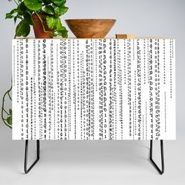 Black binary codes Credenza