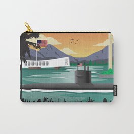 Pearl Harbor, HI - Submarine Homeport Carry-All Pouch | Painting, Usnavy, Pearlharbor, Sailor, Hawaii, Subdivetower, Submarine, Submariner, Submarinewife, Alohasubmarine 