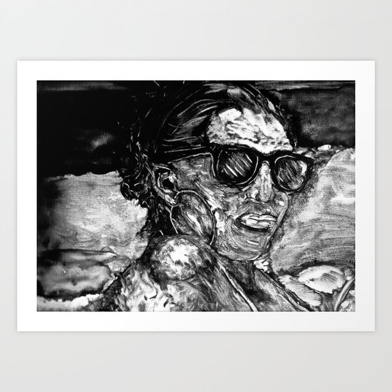 mono-type-girl Art Print