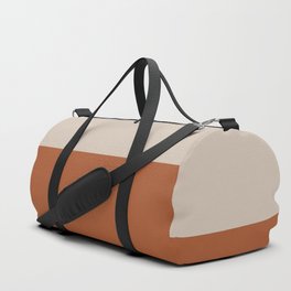 Minimalist Solid Color Block 1 in Putty and Clay Duffle Bag