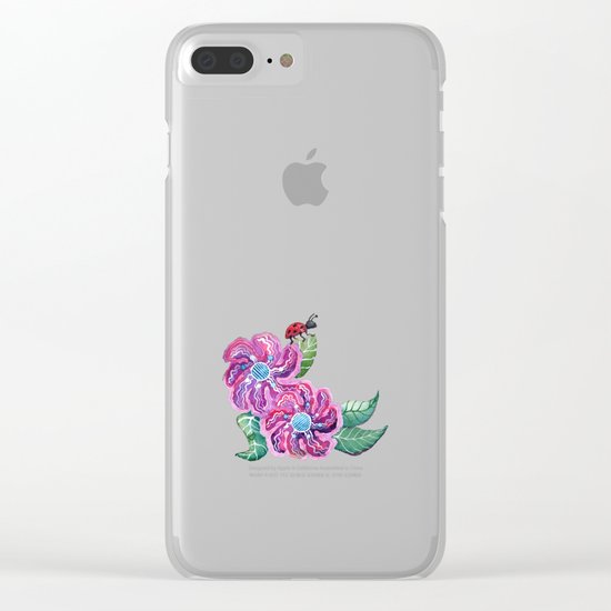 Contemplative Ladybug Clear iPhone Case
