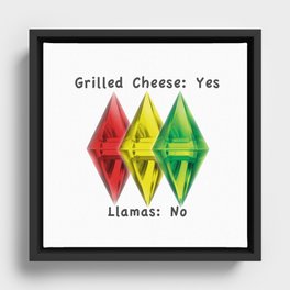 No Llamas Framed Canvas