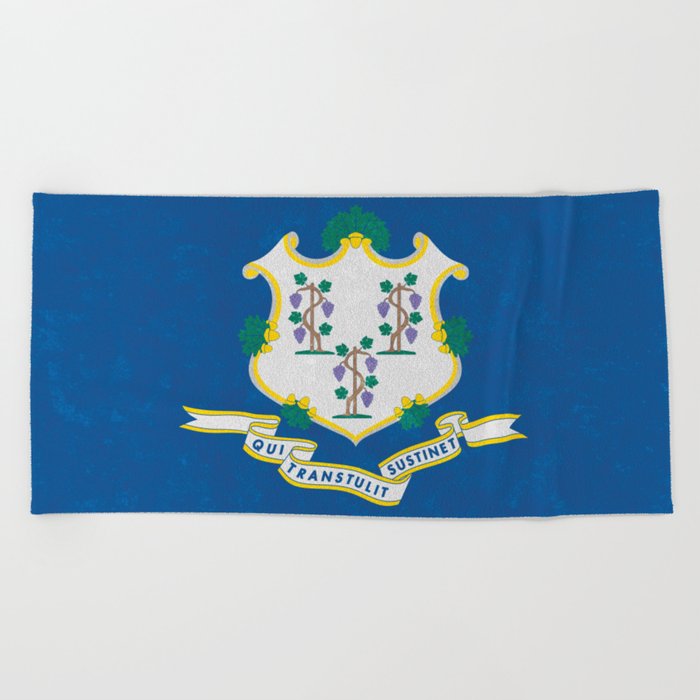 State flag of Connecticut Beach Towel