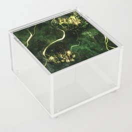 Green and Gold Marble Style Acrylic Box