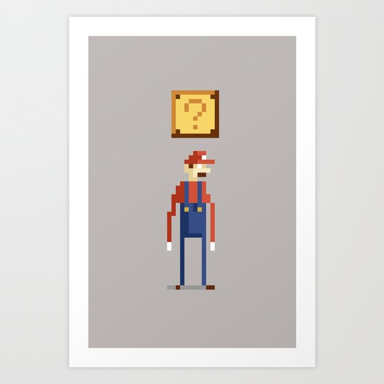 Pixel Plumber Art Print