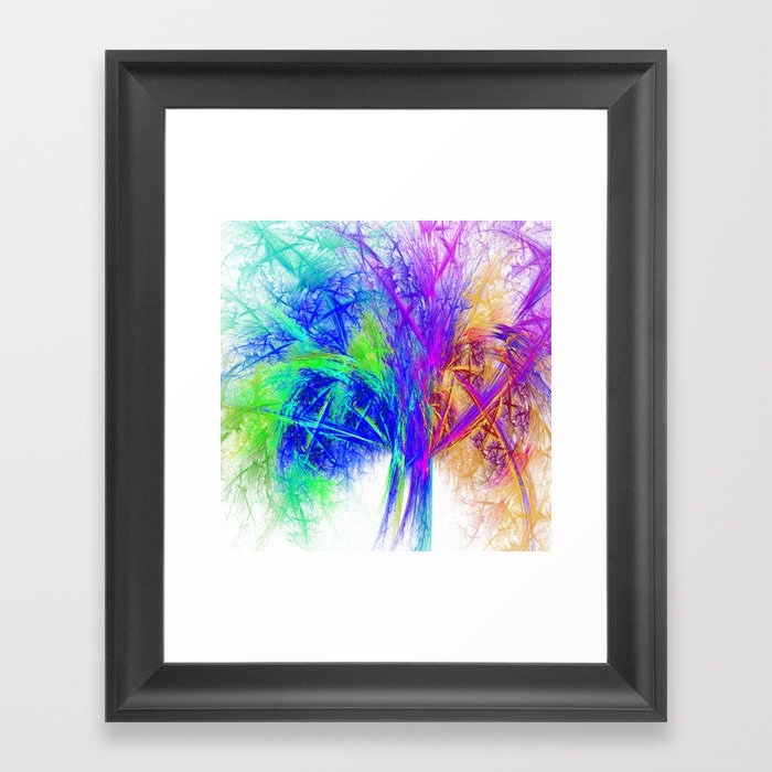 Colorful tree Framed Art Print