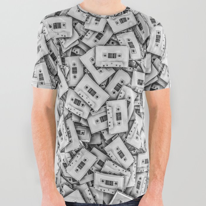 Cassettes All Over Graphic Tee