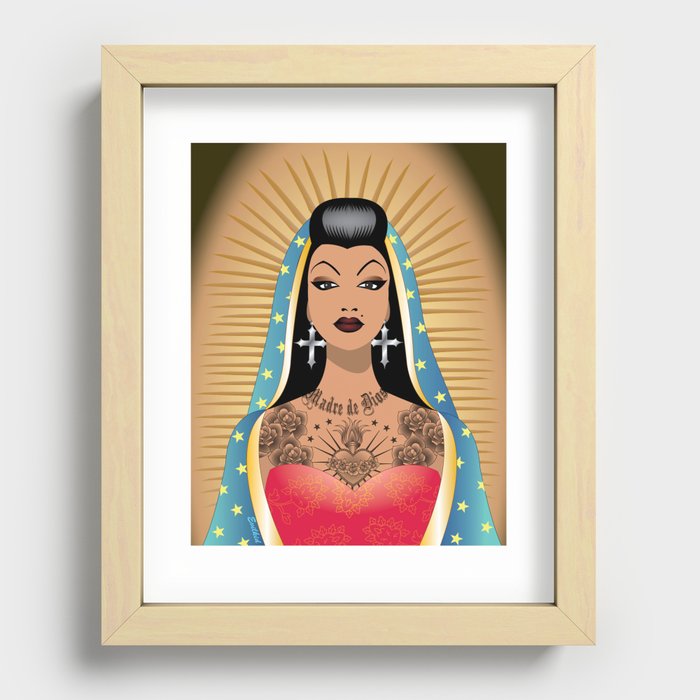 Chola Guadalupe Recessed Framed Print