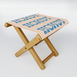 Howdy Howdy!  Blue and White Folding Stool