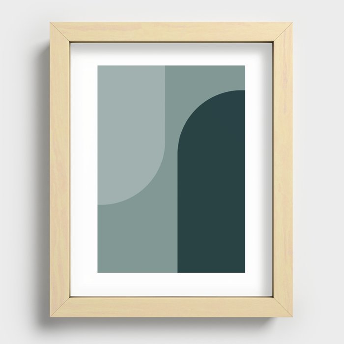 Modern Minimal Arch Abstract X Recessed Framed Print