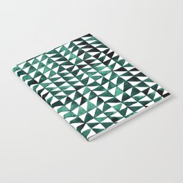 Triangle Grid green and black Notebook