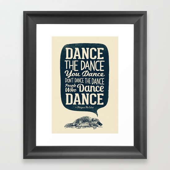 Platypus The Wise Framed Art Print