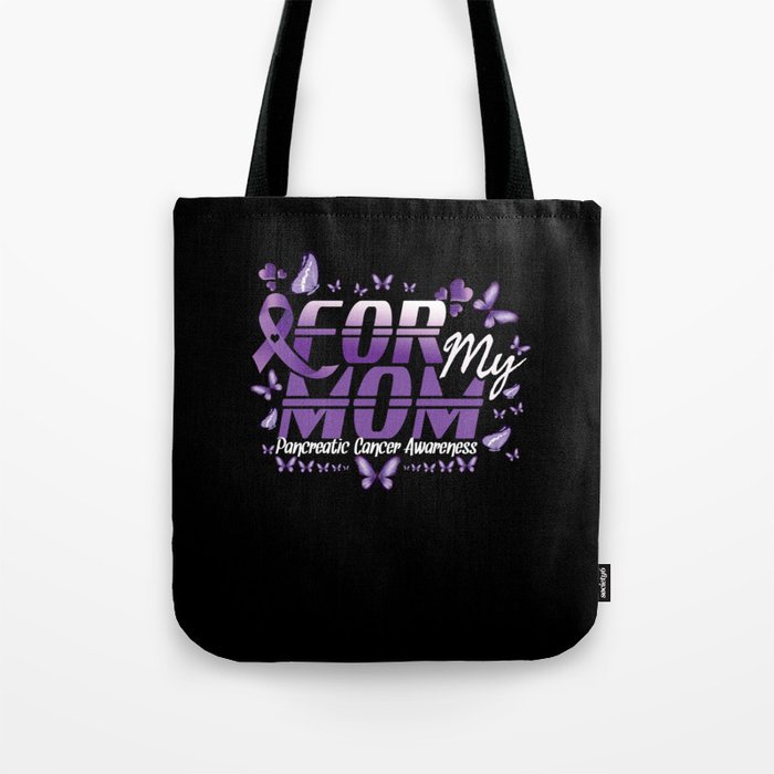 For Mom Purple Pancreatic Cancer Awareness Tote Bag
