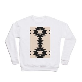 Geometric Southwestern Minimalist Pattern Black Crewneck Sweatshirt