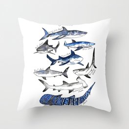Sharks Throw Pillow