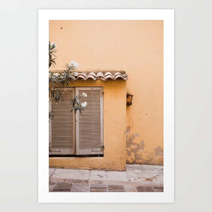 Saint-Tropez France yellow wall | Fine Art Travel Photography Art Print