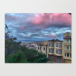 San Francisco - Pink Skies Canvas Print